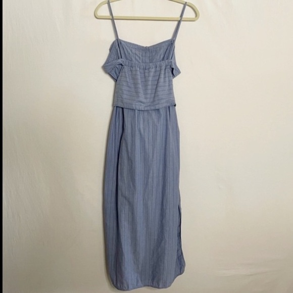 Club Monaco Striped Tie Front Midi Dress Boho Beachy - Picture 11 of 14